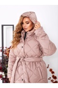 Зимова довга куртка - пальто ЕЛ-474 мініатюра 2