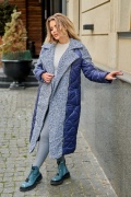 Комбіноване жіноче пальто ЮР-2413-6 мініатюра 1