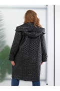 Стьобане пальто з капюшоном ДМ-1382-1 мініатюра 4
