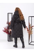 Зимова довга куртка - пальто ЕЛ-474-1 мініатюра 2