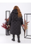 Зимова довга куртка - пальто ЕЛ-474-1 мініатюра 4