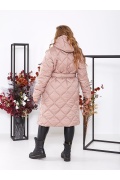 Зимова довга куртка - пальто ЕЛ-474 мініатюра 3