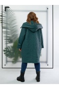 Стьобане пальто з капюшоном ДМ-1382-2 мініатюра 4
