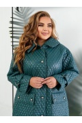 Стьобане пальто з капюшоном ДМ-1382-2 мініатюра 2