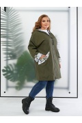 Жіноча куртка вітрівка на флісі ДМ-1381 мініатюра 2