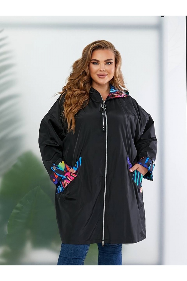 Жіноча куртка вітрівка на флісі ДМ-1381-2 фото 1