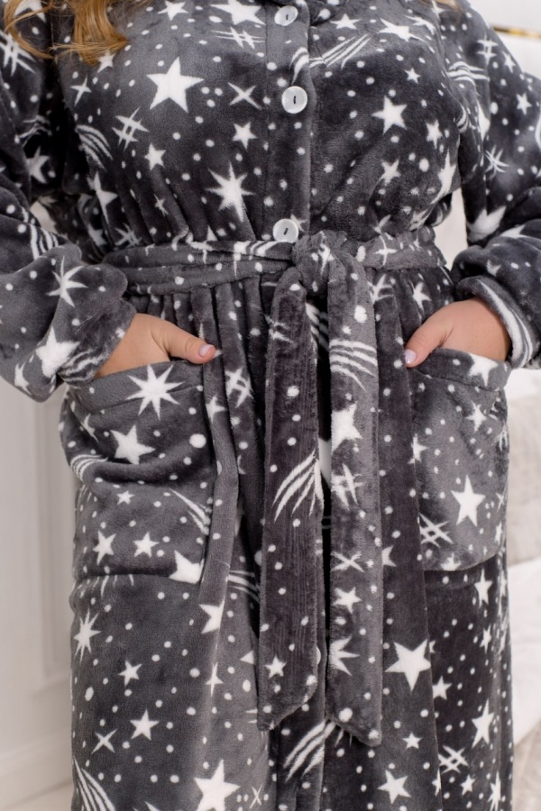 Яскравий жіночий халат на гудзиках ЮР-2486-1 фото 2