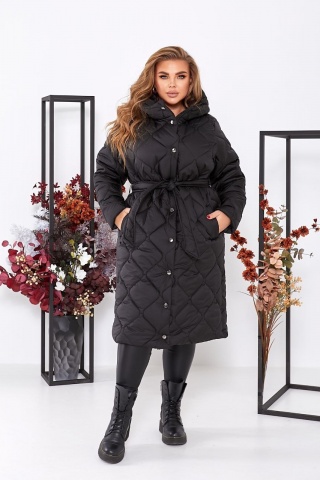 Зимова довга куртка - пальто ЕЛ-474-1