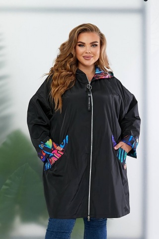 Жіноча куртка вітрівка на флісі ДМ-1381-2