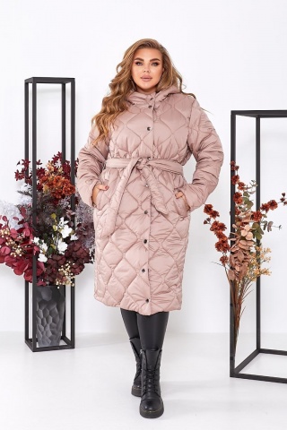 Зимова довга куртка - пальто ЕЛ-474